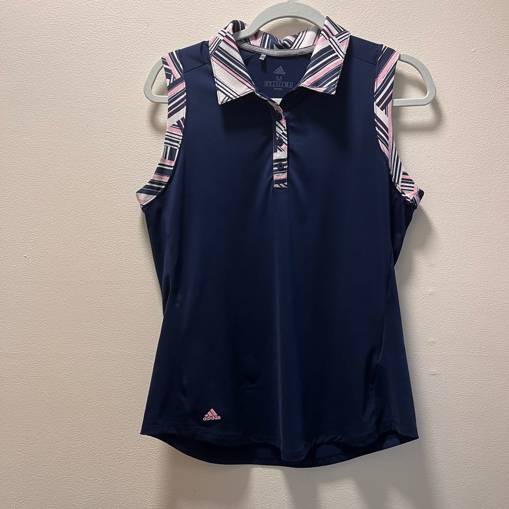 adidas Navy Sleeveless Polo & Skirt Set